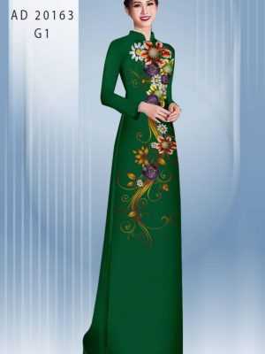 Vải Áo Dài Hoa In 3D AD 20163 20